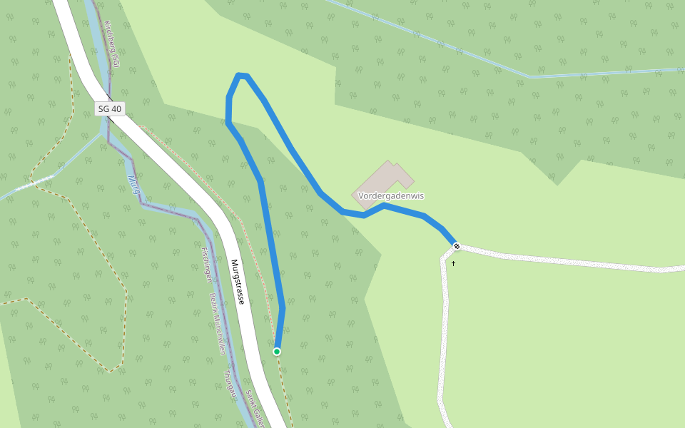 ? - Gadenwis walking route map in Kirchberg