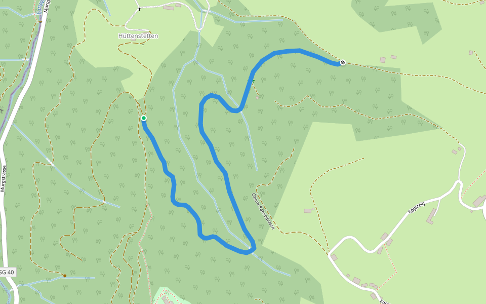 Hüttenstetten Süd - ? walking route map in Kirchberg