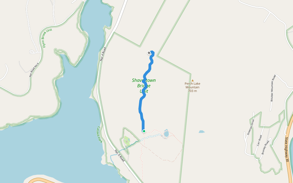 Shavertown Trail walking route map in Andes