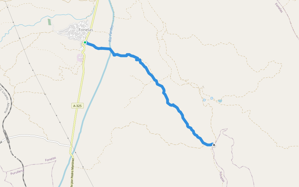 SL-A 245 Fonelas-San Torcuato walking route map in Fonelas