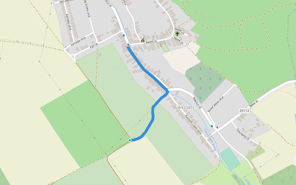 S■ (Bükkzsérc) walking route map in Bükkzsérc