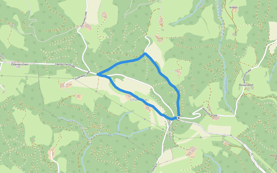 Marterweg walking route map in Schatternak