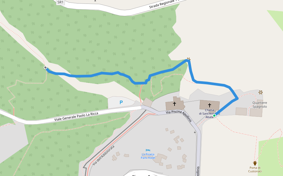Sentiero 602E walking route map in Erice