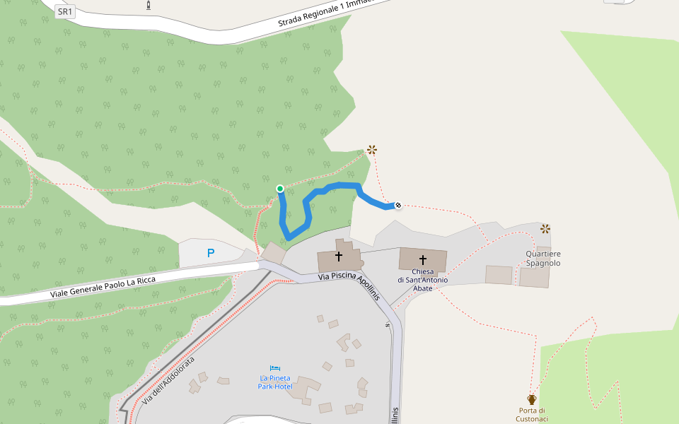 Sentiero 602G walking route map in Erice