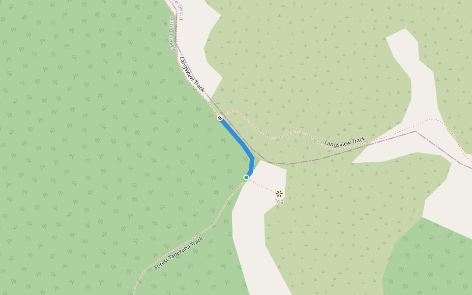 Old Brynderwyn Walkway walking route map in Mangawhai