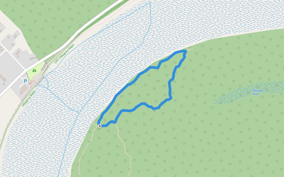 Стаза Дебела гора walking route map in Kupinovo