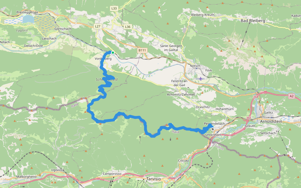 4-Almenwanderung am östlichen Karnischen Höhenweg walking route map in Bodenhof