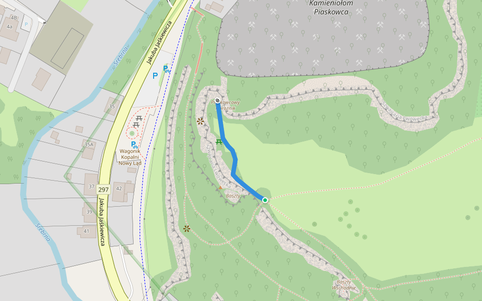 Punkt Widokowy walking route map in Lwówek Śląski