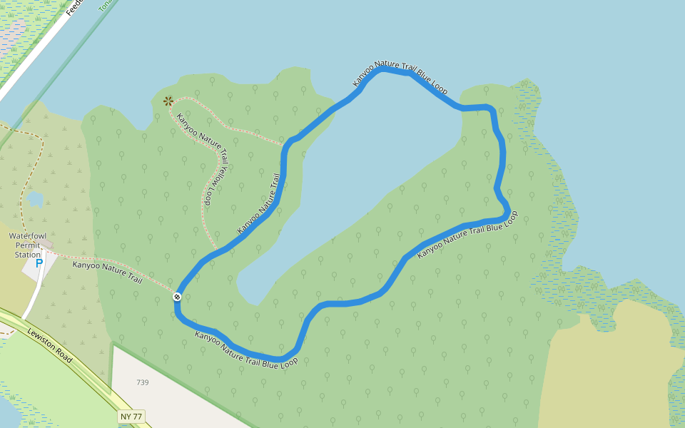 Kanyoo Nature Trail Blue Loop walking route map in Basom