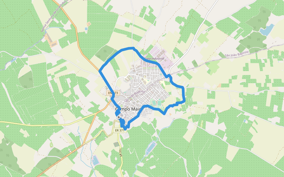 Defesas de Campo Maior walking route map in Campo Maior