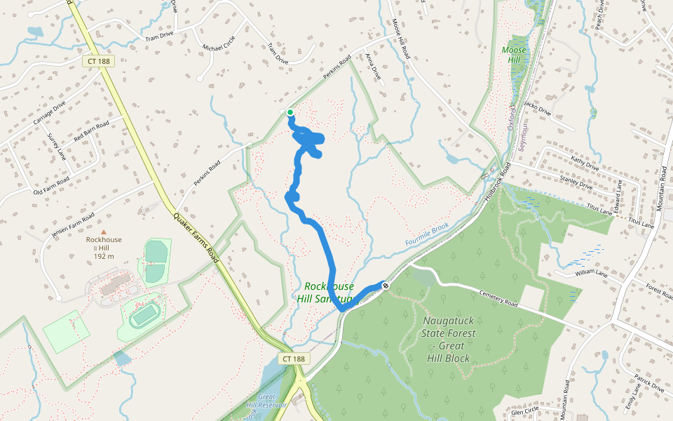 Rolling Coal walking route map in Oxford