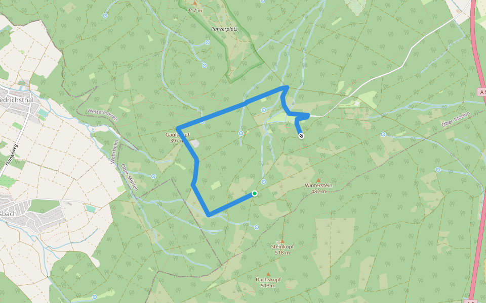Wanderwege Winterstein - Alttier walking route map in Ober-Mörlen