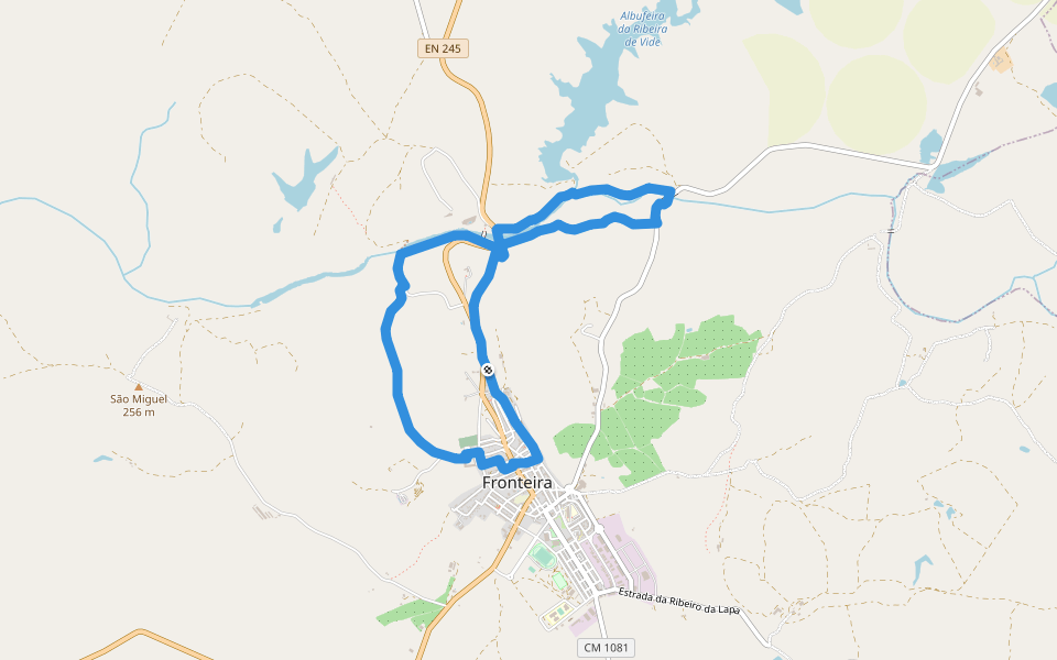A Descoberta da Ribeira Grande walking route map in Reguengo
