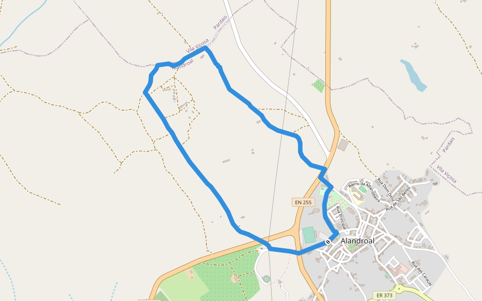 Rota do Giro walking route map in Mora