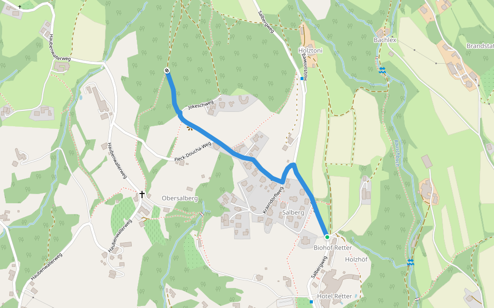 Gehweg Pöllauberg walking route map in Pöllauberg