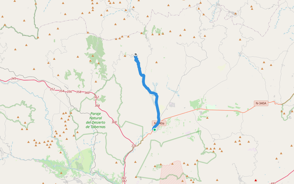 GR 244 (5/7) walking route map in Tabernas