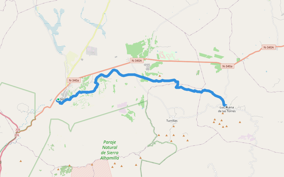 GR 244 (6/7) walking route map in Tabernas