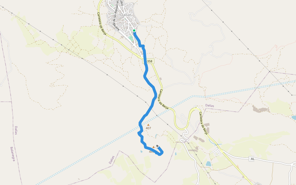 PR-A 154 Senda del Cerrón walking route map in Dalías