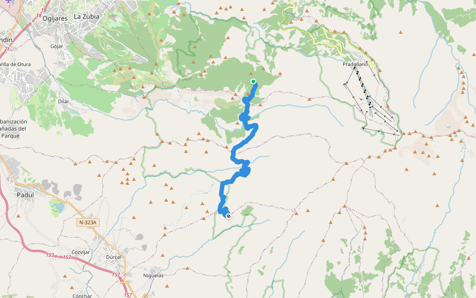 GR 240 (02/19) walking route map in Monachil