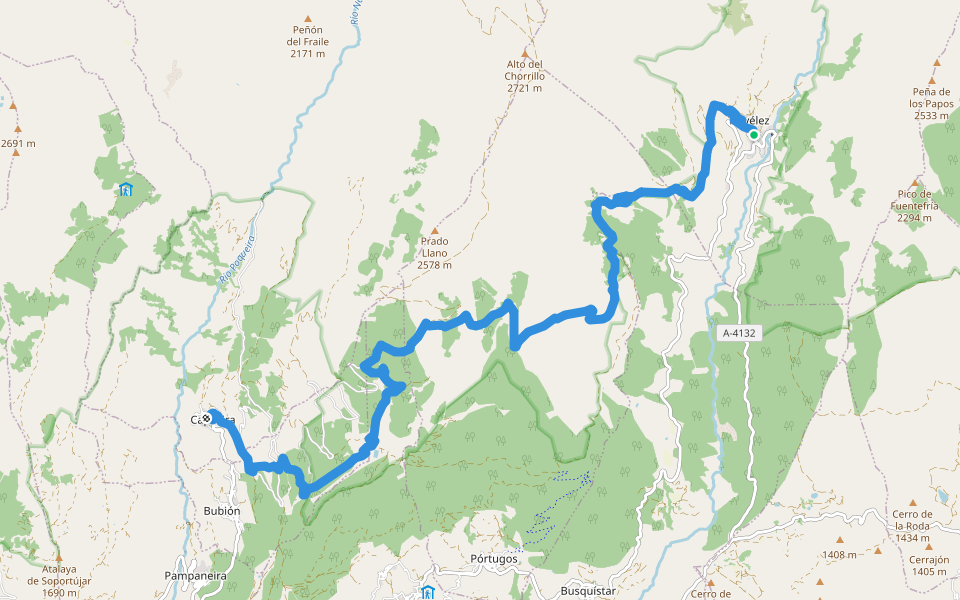 GR 240 (06/19) walking route map in Trevélez