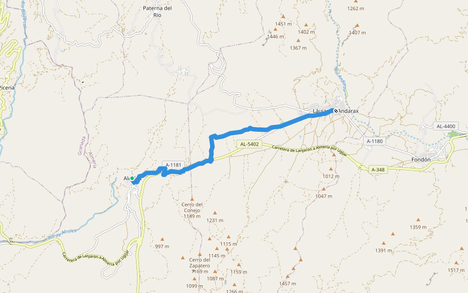 GR 142 (09/13) walking route map in Alcolea
