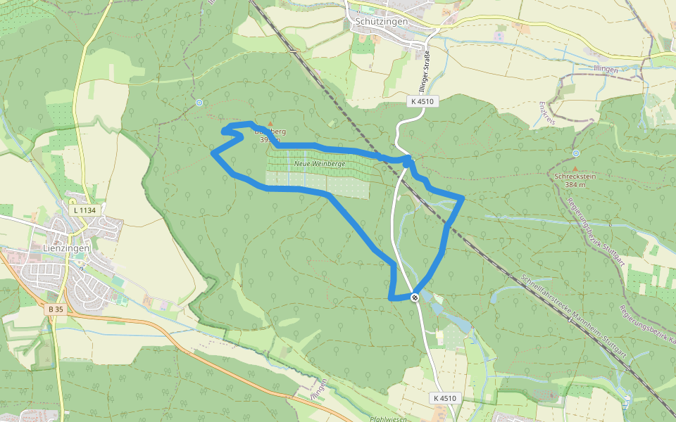 ILL2 walking route map in Illingen