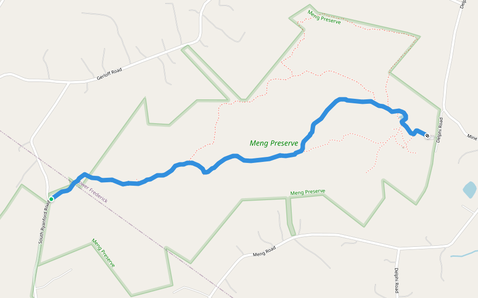 Stone Hill Trail - Yellow walking route map in Schwenksville