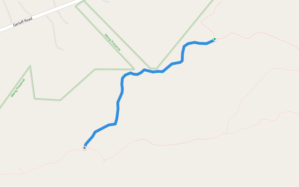 Eva's Trail - Red walking route map in Schwenksville