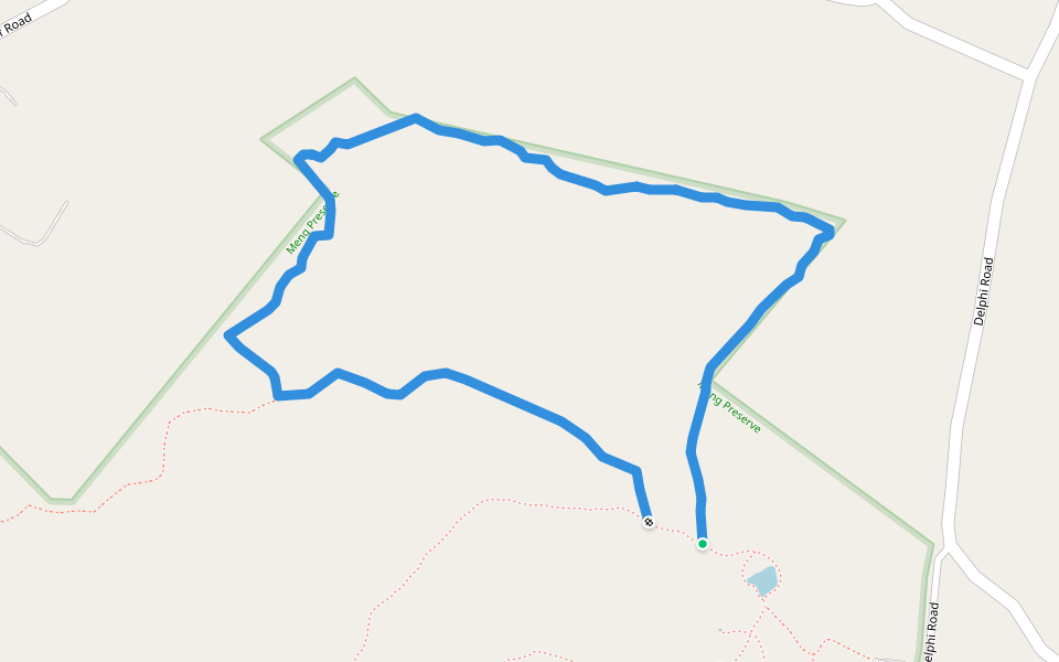 The Wetland Trail - Blue walking route map in Schwenksville