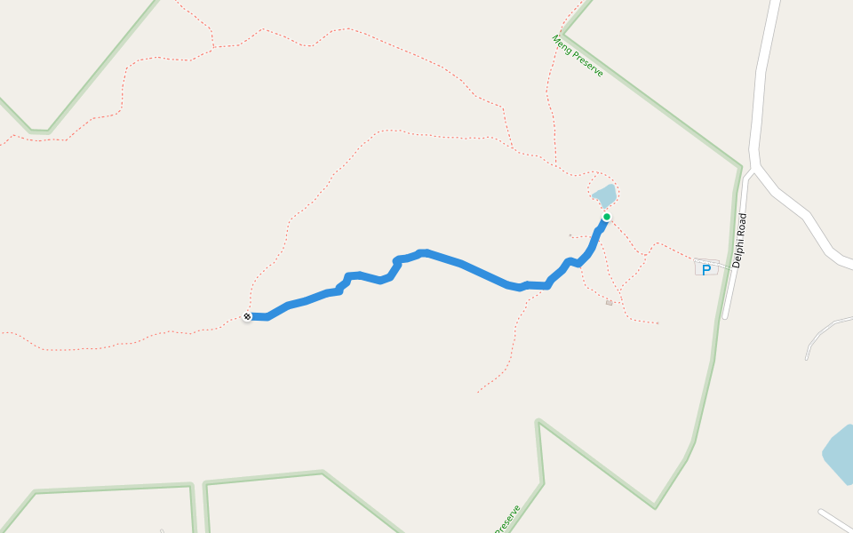 Edna's Trail - Purple walking route map in Schwenksville