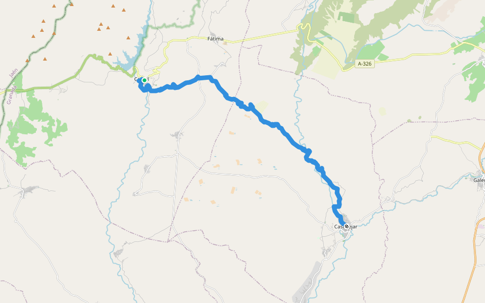 Gran Senda Primeros Pobladores (2/6) walking route map in Castril