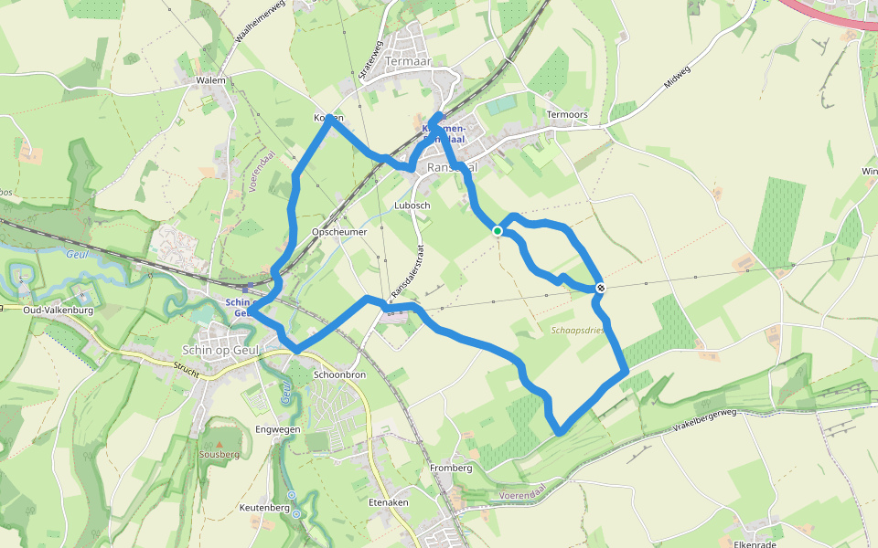 Voerendaal V3 Kapelroute walking route map in Ransdaal