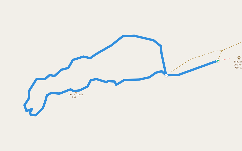 SL-A 146 Mirador de Sierra Gorda walking route map in Coín