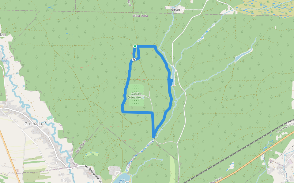 Ścieżka dydaktyczna w leśnictwie Bojary walking route map in Biłgoraj