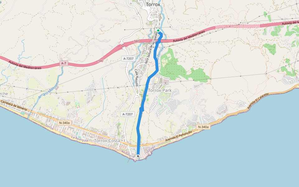 SL-A 269 Torrox - Torrox Costa walking route map in Torrox
