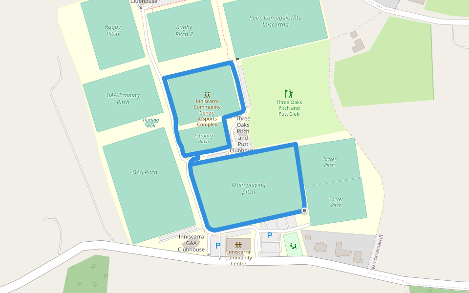 Ballyanly Inniscarra Slí na Sláinte walking route map in Tinneel