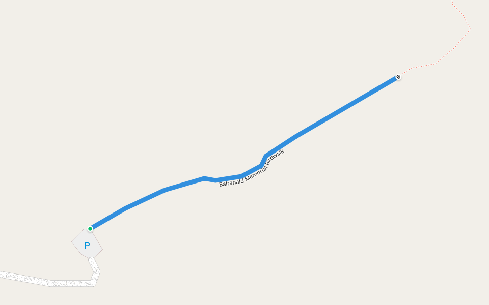 Memorial Bird Walk walking route map in Balranald