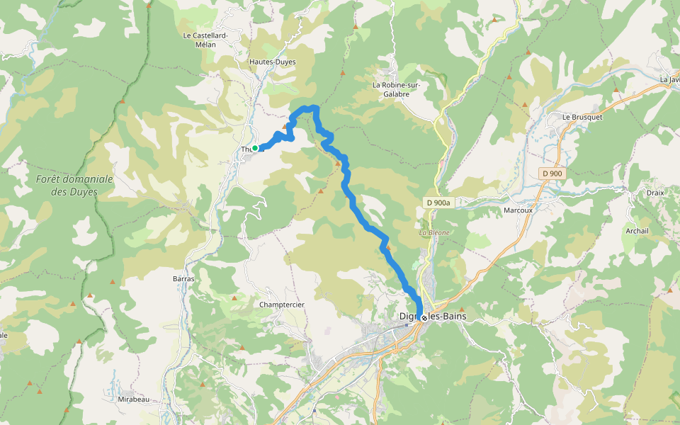 Grande Traversée des Préalpes - Etape 3 walking route map in Thoard