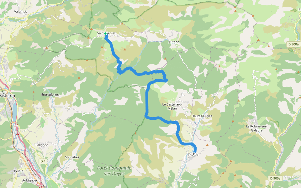 Grande Traversée des Préalpes - Etape 2 walking route map in Saint-Geniez