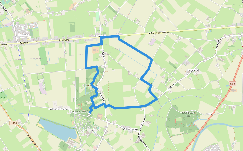 WNW Vechtdal - Collendoorn - oranje route walking route map in Collendoorn
