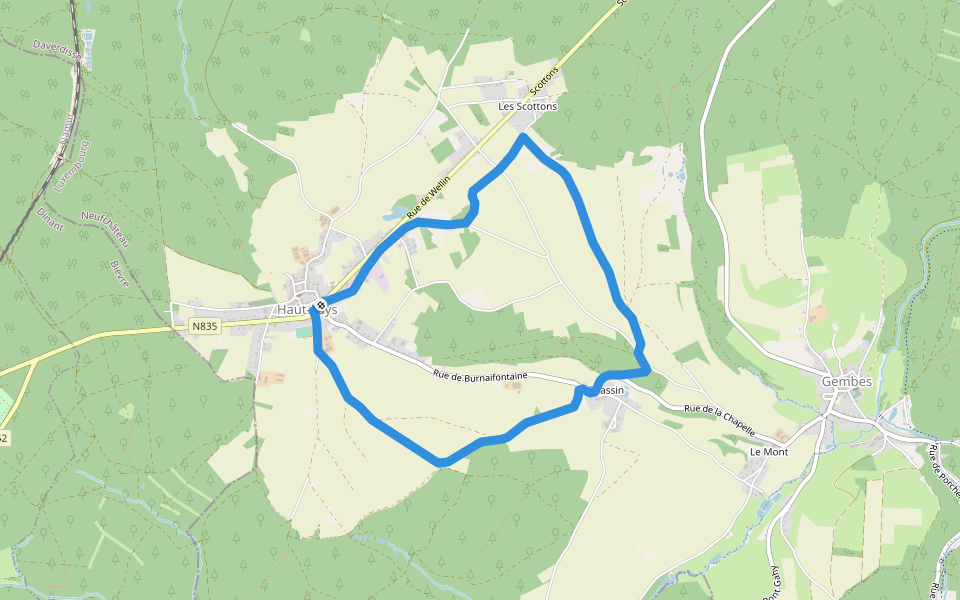 2. Sclassin walking route map in Daverdisse