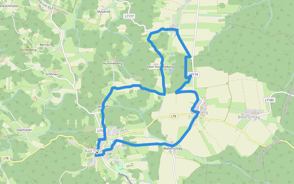 Kräuterweg Bad Traunstein Nr. 54 walking route map in Bad Traunstein