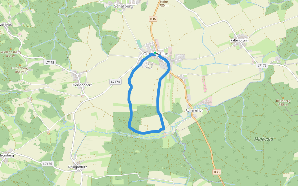 Walpurgisweg, Spazierrunde Nr. 81 walking route map in Grafenschlag