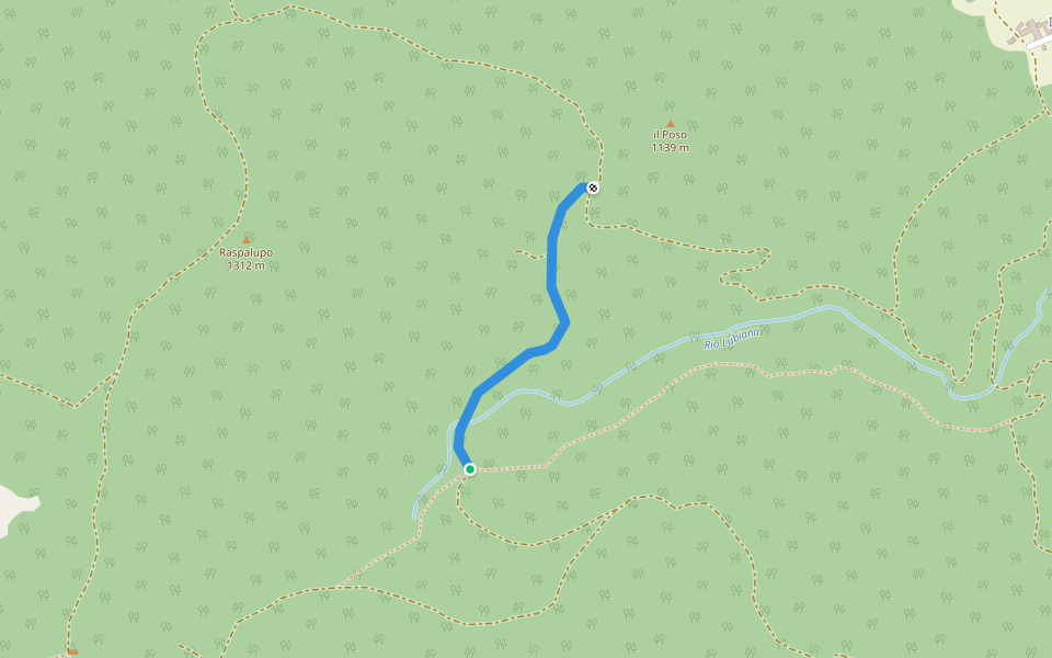 "Variante 854" - Percorso 854 - Percorso 855 walking route map in Tarsogno