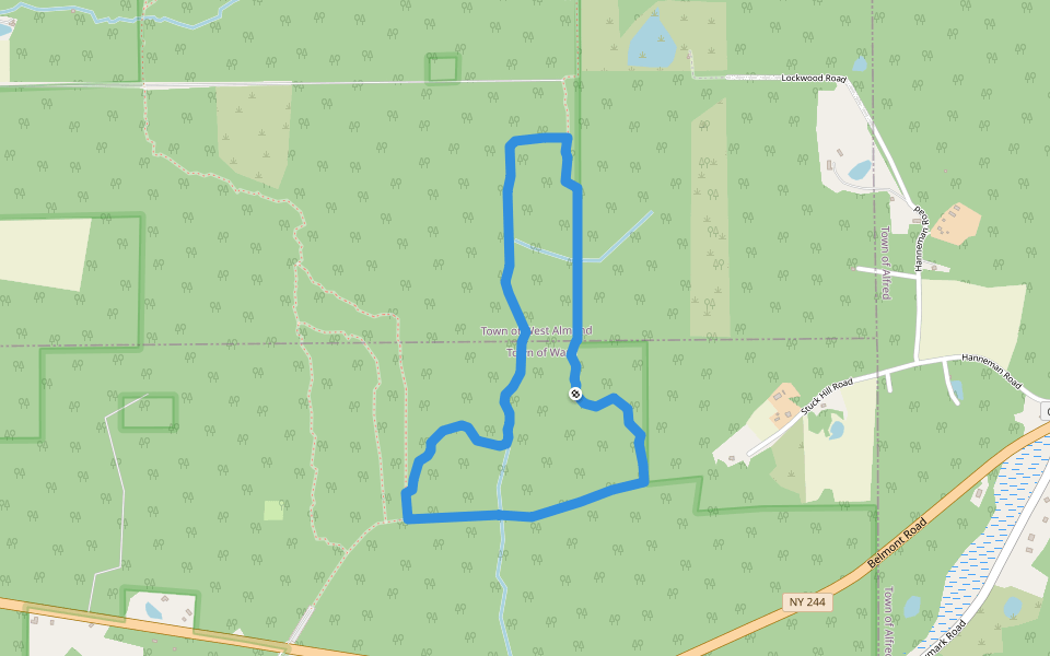 trail 3 walking route map in Alfred Station