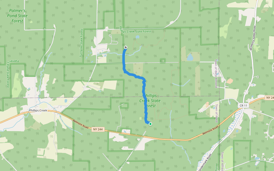 Trail 6 walking route map in Alfred Station
