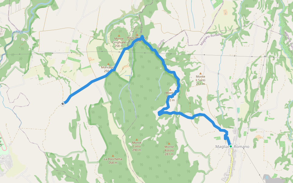 Magliano Romano - Casali walking route map in Magliano Romano