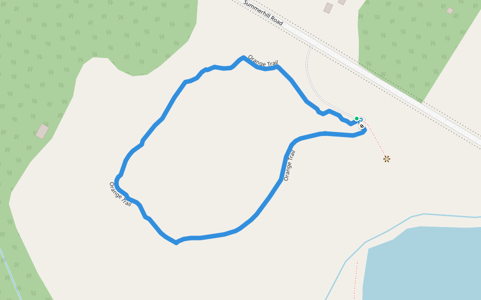 Hullett Marsh Orange Trail walking route map in Clinton