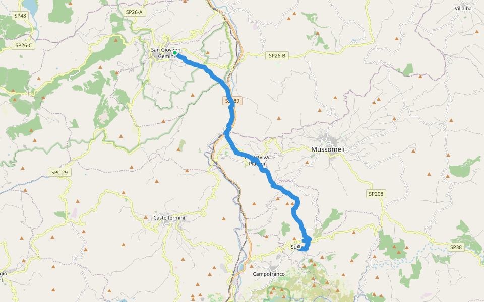 Magna Via Francigena: Tappa 6 walking route map in San Giovanni Gemini