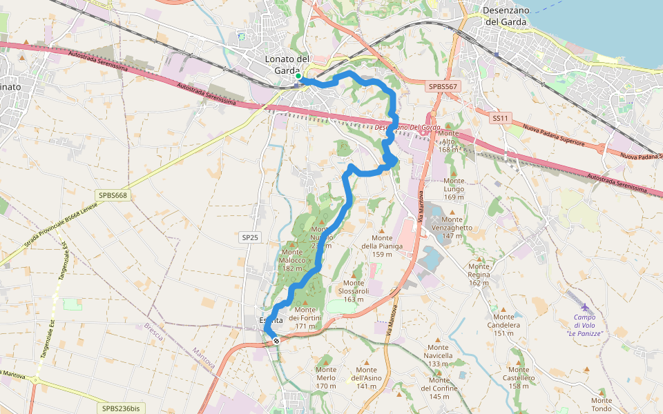 803 Lonato - Esenta walking route map in Lonato